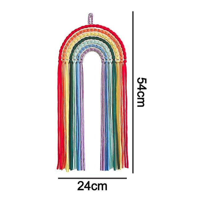 Ins Decoration Girls Rainbow Hairpin Storage Home Decoration Woven Hanging Ornaments Wooden XianweiShao 1327534456905