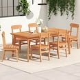thumbnail image 4 of Costway 2 PCS Patio Teak Wood Chair Wooden Armless Dining Chair with Slatted Seat, 4 of 8