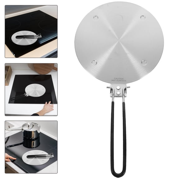 FUEENIRVA Stainless Steel Induction Adapter Plate Heat Diffuser for Kitchen Cooktop and Gas Stove