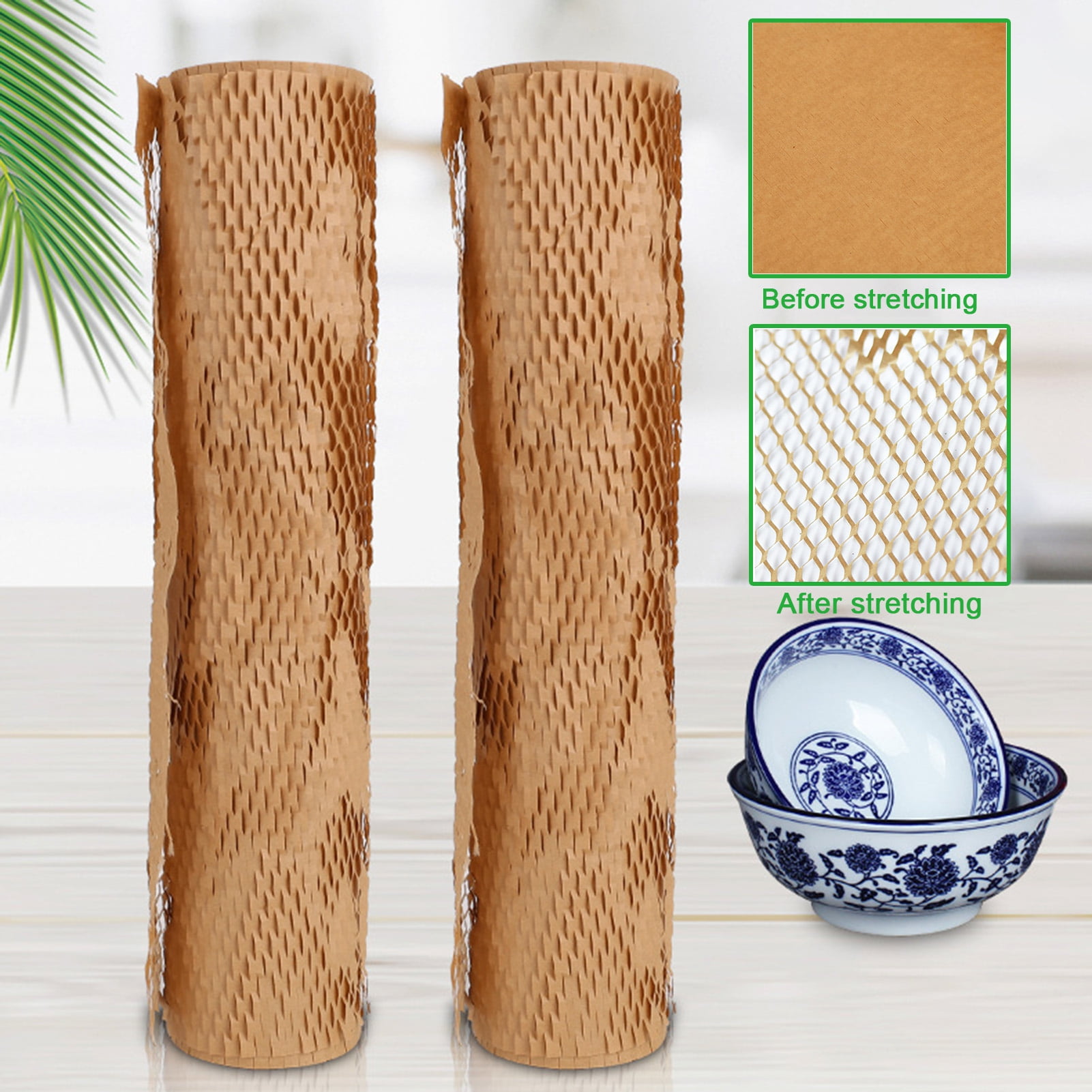 AYYUFE 1 Roll Mesh Honeycomb Paper Biodegradable Space-saving Shock-proof Wrapping Paper Honeycomb DIY Roll Tissue Paper Office Supply