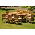 thumbnail image 3 of Grade-A Teak Dining Set: 8 Seater 9 Pc: Warwick Console Folding Rectangle Table And 8 Giva Arm Chairs Outdoor Patio WholesaleTeak #51GV1509, 3 of 5