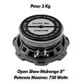 thumbnail image 2 of Medio Rango Nano 8pulg Open Show Alto Spl Steelpro Negro, 2 of 7
