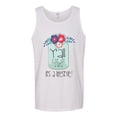 thumbnail image 2 of Wild Bobby, Y'all Is Not Word It's A Word Southern Artsy Jar with Flowers Pop Culture Mens Graphic Tank Top, White, 2XL, 2 of 3