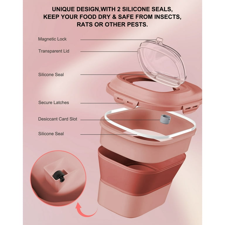 Secure dog food clearance container