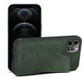 thumbnail image 6 of iPhone 12 6.1-inch Case,Dteck Shockproof Rubber Retro Leather Slim Card Holder Wallet Hybrid Back Phone Case Cover For Apple iPhone 12,Green, 6 of 6