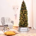 thumbnail image 4 of Gymax Galvanized Metal Christmas Tree Collar Skirt Ring Cover Holiday Decor Silver, 4 of 10