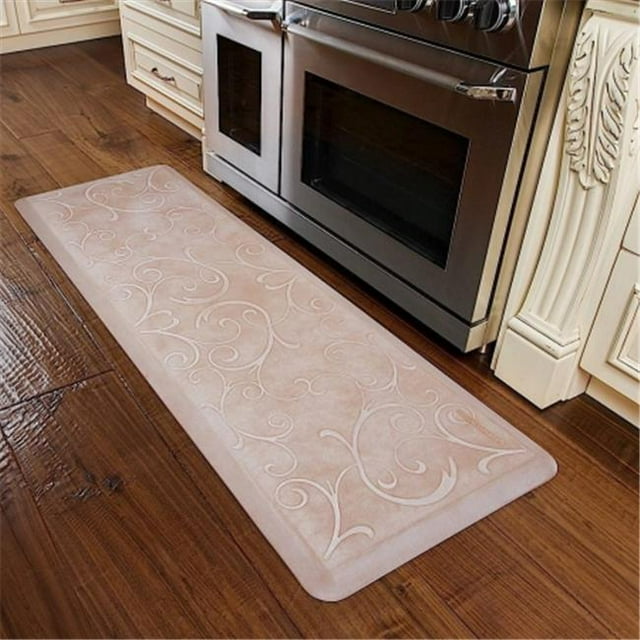 WellnessMats EB62WMRWTAN Estates Bella Kitchen Mat - Sand Dollar, 6 L x 2 W ft.