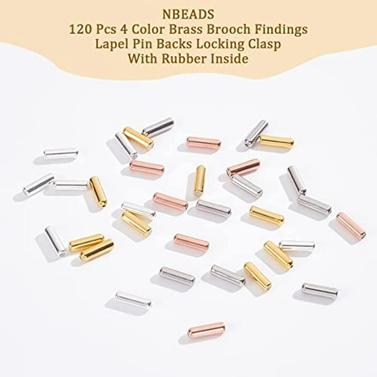 Wholesale 120Pcs Brass Lapel Pin Backs 