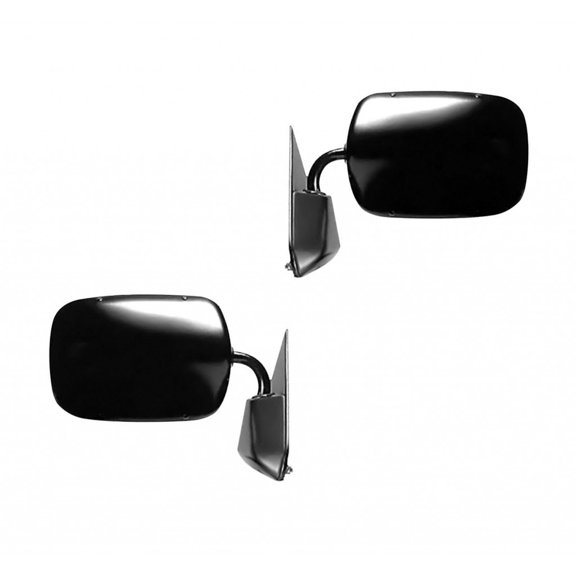 For Chevy Tahoe 1999 2000 Door Mirror Driver & Passenger Side | Pair | Non-Heated | Manual | Smooth | Black | With Plastic Base | Folding | Pickup | GM1320177, GM1321177 | 15697329, 19177486, 1569733