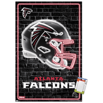 NFL Atlanta Falcons - Neon Helmet 23 Wall Poster, 22.375" x 34"