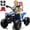 Blue, variant on 24V Kids Ride On ATV for Ages 3-8, 4WD Electric Quad with 4 Motors, Bluetooth Music, LED Lights, Spring Suspension, 3-5 km/h, 110 lbs Capacity, Battery Powered Toy for Boys Girls, Red