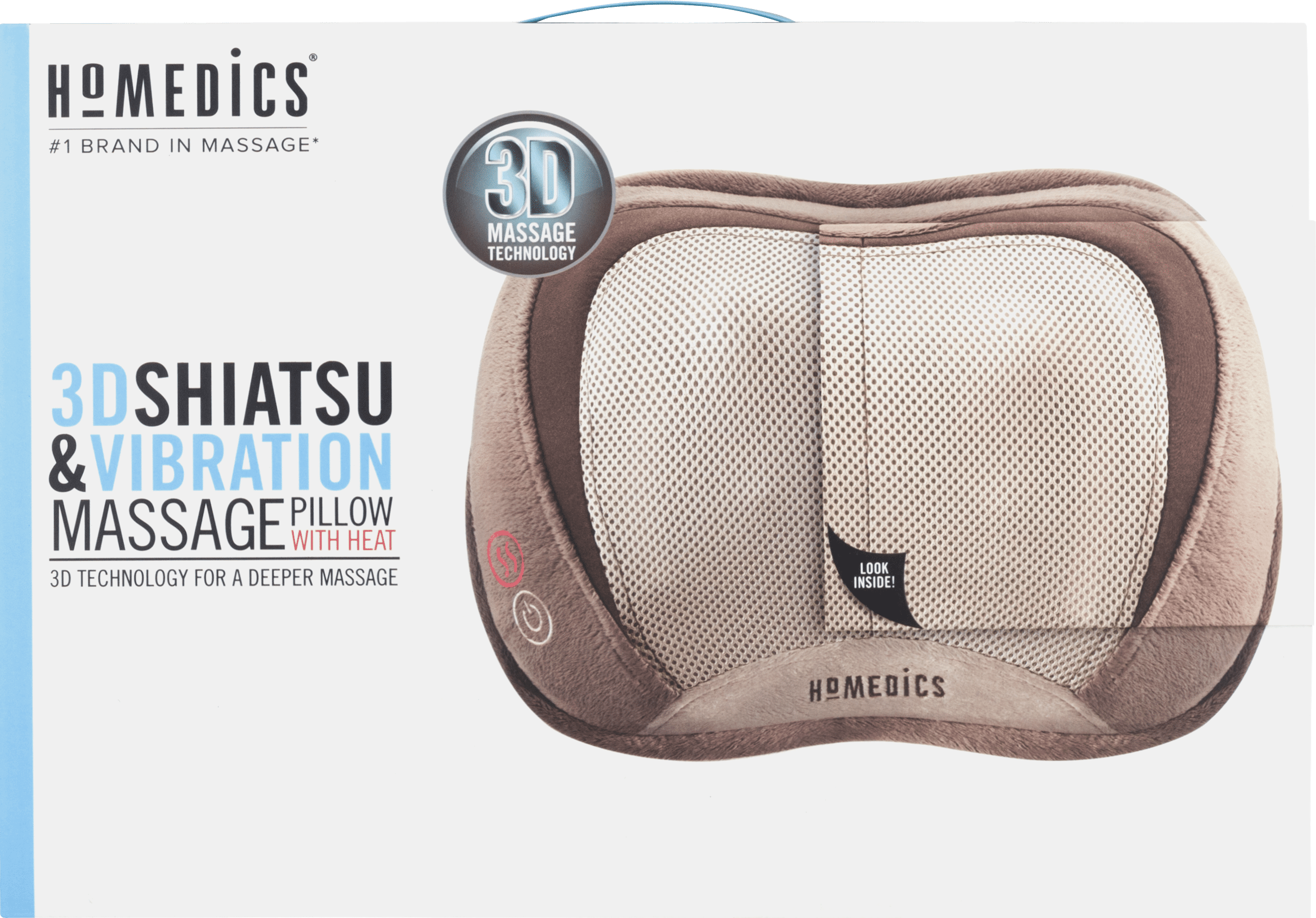 HoMedics 3D Shiatsu Massage Pillow with Heat Back Barbados Ubuy