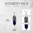 thumbnail image 6 of SISGEM 925 Sterling Silver Lizard Necklace for Women Hexagonal Purple Agate Gemstone Birthstone Pendant for Her Quartz Healing Crystal Reiki Necklace Jewelry for Mom, 6 of 6