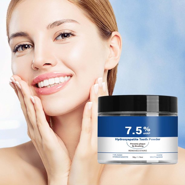Polvo dental de té verde que elimina el color amarillento de los dientes y refresca el aliento. 50 g. Pasta dental.