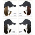 thumbnail image 2 of FNNMNNR Baseball Cap with Wigs Pixie Cut Bob Hair Synthetic Short Hair Hat for Women New, 2 of 4