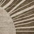 thumbnail image 5 of HomeRoots 655365 8 x 10 ft. Brown & Beige Abstract Transitional Washable Machine Made Rectangle Area Rug with UV Protection, 5 of 9
