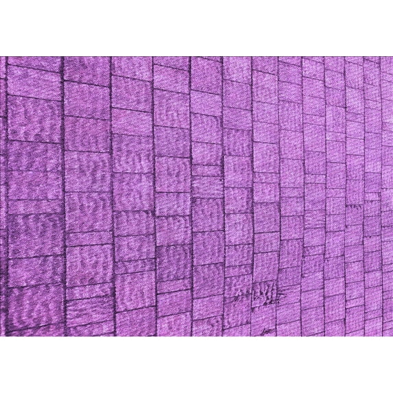 Ahgly Company Machine Washable Indoor Rectangle Transitional Violet Purple Area Rugs, 8' x 10'