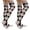 White / Charcoal / Black, variant on COUVER Women’s Thigh High Over Knee Fashion Argyle Socks, White Charcoal Black, Medium, 2 Pairs