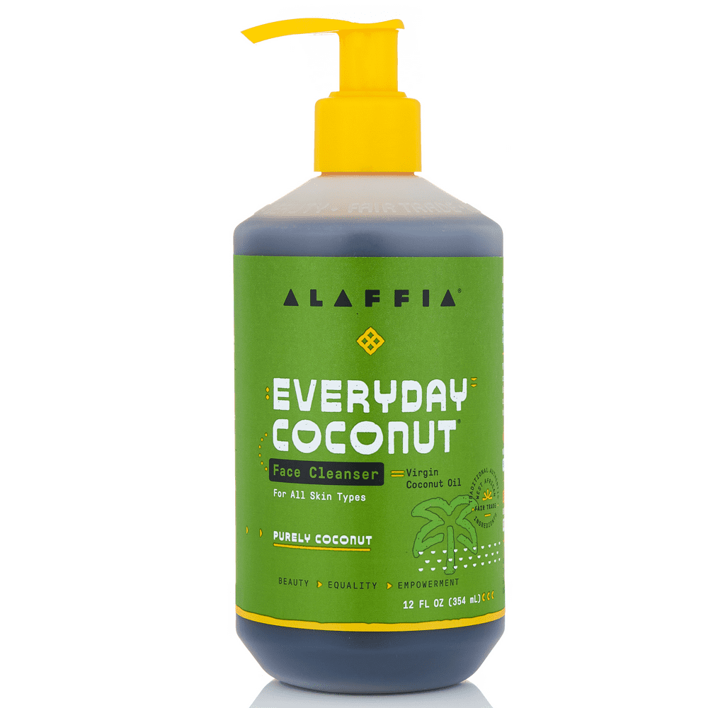 Alaffia Everyday Face Cleanser, Purely Coconut, For All Skin Types,12 