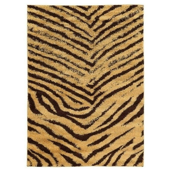Riverbay Furniture 5' x 7' Shag Rug in Camel