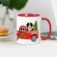 thumbnail image 4 of CafePress - Christmas Berner Red Truck Mugs - 11 oz Ceramic Mug - Novelty Coffee Tea Cup, 4 of 6