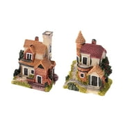 Cottage House Resin Decoration Garden Home Forniture DIY Fairy Miniature Sculpture Decorate