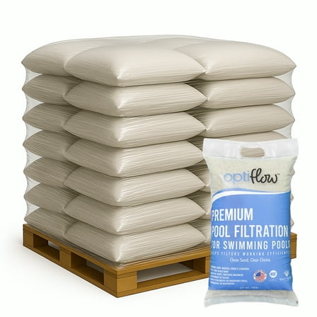 OptiFlow 50 Lb Premium Pool Filtration Angular Sand with Pure Silica Formula, 56 Pack