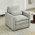thumbnail image 5 of Nmkwnr 31.9" Upholstered Armchair with Wood Legs, Comfy Single Sofa Chair Accent Chair for Living Room, Office, Bedroom, Light Gray, 5 of 11