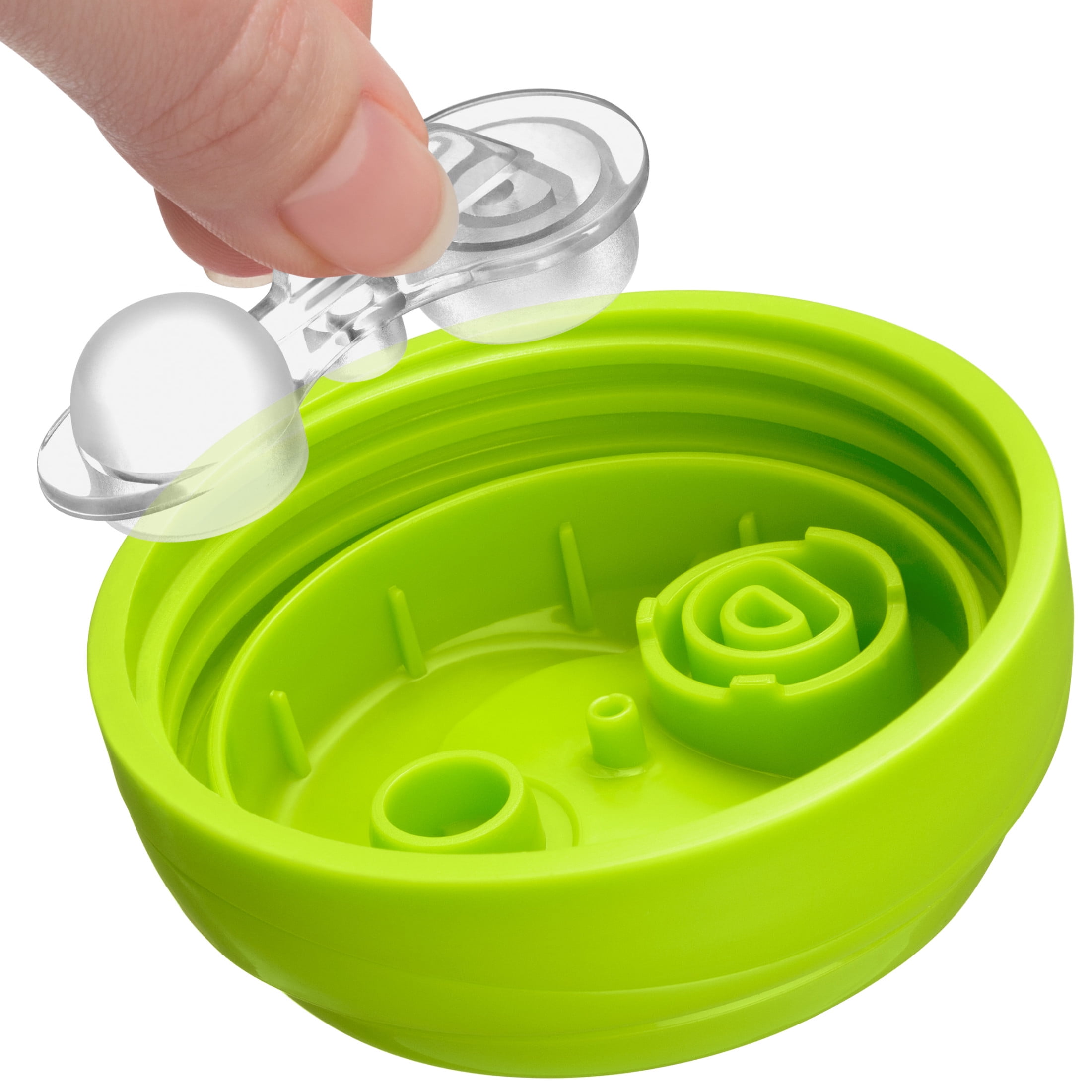 Chicco 7oz. Semi-Soft Trainer with Bite-Resistant Spout and Spill-Free Lid, Removable, Non-Slip Handles, Top-Rack Dishwasher Safe, Easy to Hold Ergonomic Indents, 6+ Months - Green, New