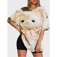 thumbnail image 3 of T-shirt short sleeve round neck summer casual loose JW1819, 3 of 5