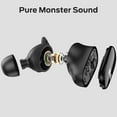 thumbnail image 3 of Monster Wireless Earbuds Bluetooth 5.4 Headphones, Comfortable Fit, Touch Control, Waterproof, 25H Playtime, Black, 3 of 7