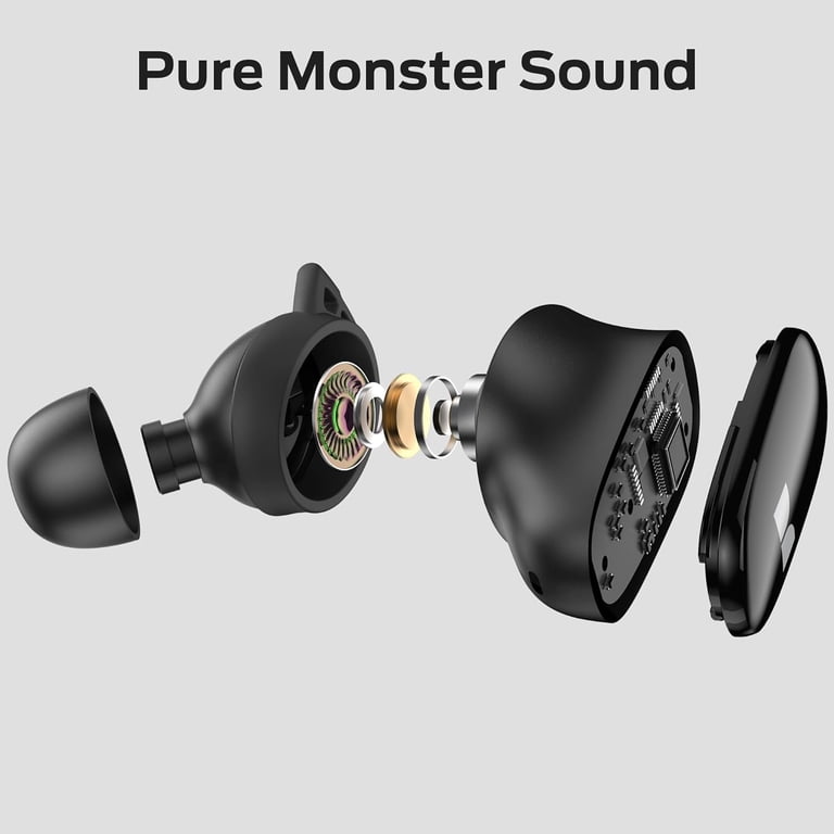 Monster Wireless Earbuds, Bluetooth 5.4 Headphones, Touch Control