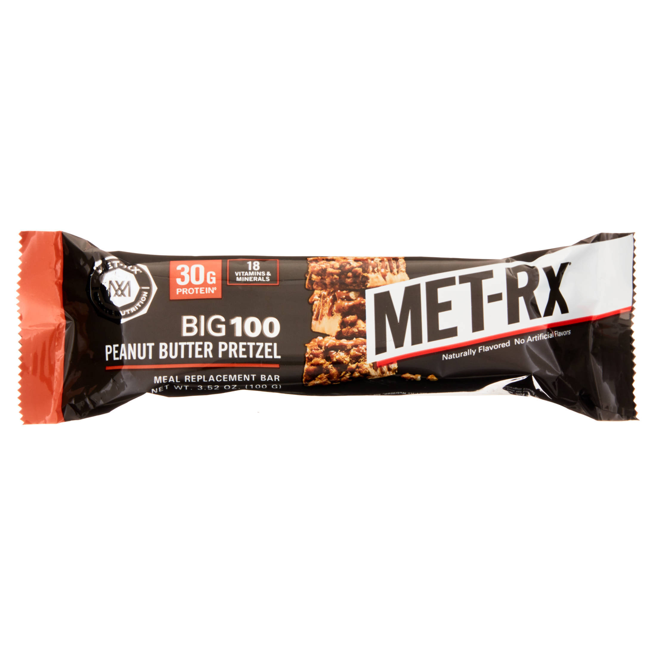 MET-Rx Big 100 Protein Bar, Peanut Butter Pretzel, 30g Protein, 9 Ct - image 3 of 11