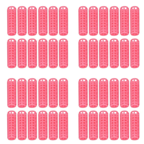 48 Piezas de Clip de Rodillo de Bigudies de Plastico de Color Rosa para DIY Peinado