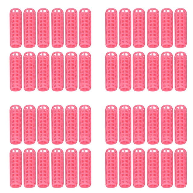 48 Piezas de Clip de Rodillo de Bigudies de Plastico de Color Rosa para DIY Peinado