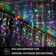 thumbnail image 4 of 400 luces de cortina LED 10M luces de cadena con control remoto IP44 a prueba de agua 8 modos de iluminación luces de hadas para la decoración de la ventana del patio del banquete de boda de Navidad esquí esquí Gafas de esquí, 4 of 5