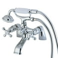 thumbnail image 2 of Kingston Brass  Deck Mount Clawfoot Tub Faucet with Hand Shower Antique Brass Antique, 2 of 5