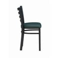 thumbnail image 4 of Linon Home Decor CH153BLKBRG02 31 x 17 x 18 in. Baxter Metal Side Chair, Black & Burgundy - Set of 2, 4 of 9
