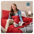 thumbnail image 3 of Super Soft Fleece Sheet Set - Queen Size - Extra Plush Polar Fleece, No-Pilling Bed Sheets - All Season Cozy Warmth (Queen, Red), 3 of 9