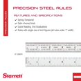 thumbnail image 2 of Regla de acero Starrett C604RE-6 de 15 cm con graduaciones en pulgadas 4R, 2 of 8