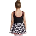 thumbnail image 2 of YEAHDOR Kids Girls Halloween Clown Carnival Performance Outfit Sleeveless Checkerboard Print Tutu Dress Black 14, 2 of 7