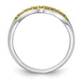 thumbnail image 2 of 14K White Gold Ring Band Wedding Diamond Round Yellow &, 2 of 7