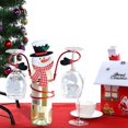 thumbnail image 4 of Festive Holiday Bottle and Glass Display Holder Elegant Wooden Storage Rack for Kitchen Countertop Bar, 4 of 5