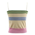thumbnail image 4 of Womens Loose Fit Casual Tank Tops for Women Sexy Girl Braid Color Stripe Halter Vest Knitted Inner Vest Sleeveless Top Summer Tops Layering And Everyday Wear, 4 of 4