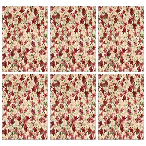 6 Pcs Funny Kitchen Towels,Pioneer Flower Floral Print Pattern Microfiber Dish Towels,Kitchen Tea Towels,Kitchen Towel Set (18" X 26")