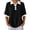 Black, variant on Color Block Contrast Collar Cuff Waffle Knit Polo Shirt Chest Pocket Short Sleeve Casual Top for Women Spring Summer Daily Wear S-XXL