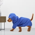 thumbnail image 4 of Sudadera con capucha de poliéster para mascotas, cálida y bonita para el invierno, para perros, cachorros y gatos (azul oscuro M), 4 of 11