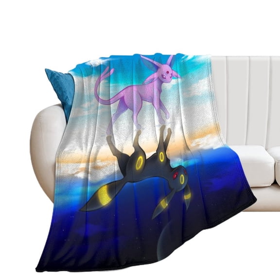 Anime Pokemon Blankets Eevee Throw Blanket 30"*40"（76*100cm） Eevee Merch for Kids