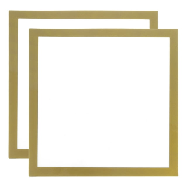 Unique Bargains 11' x 11' Inch Magnetic Self Adhesive PVC Diamond Frames Suitable for 10' x 10' Picture, Golden 2Pcs