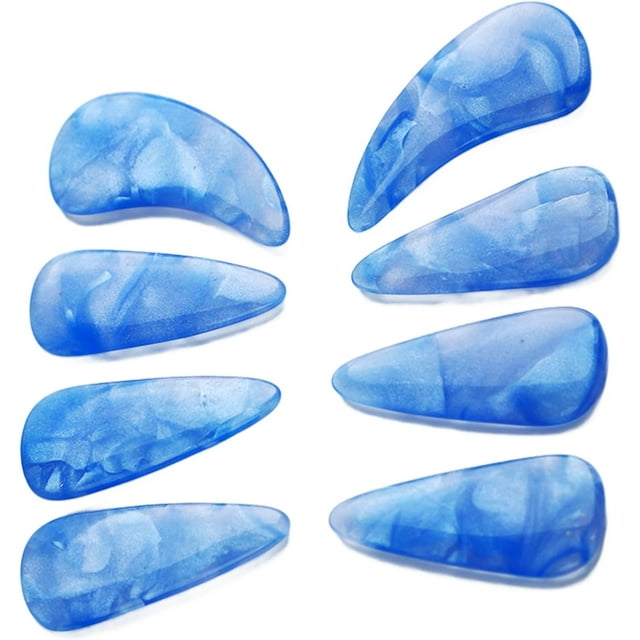 HUGFEGWE Guzheng Finger Picks, Silicone Polymer Guzheng Nail Covers 8Pcs Easy To Fine Workmanship Delicate for Replacement(Mountain Color) CJB91-45837